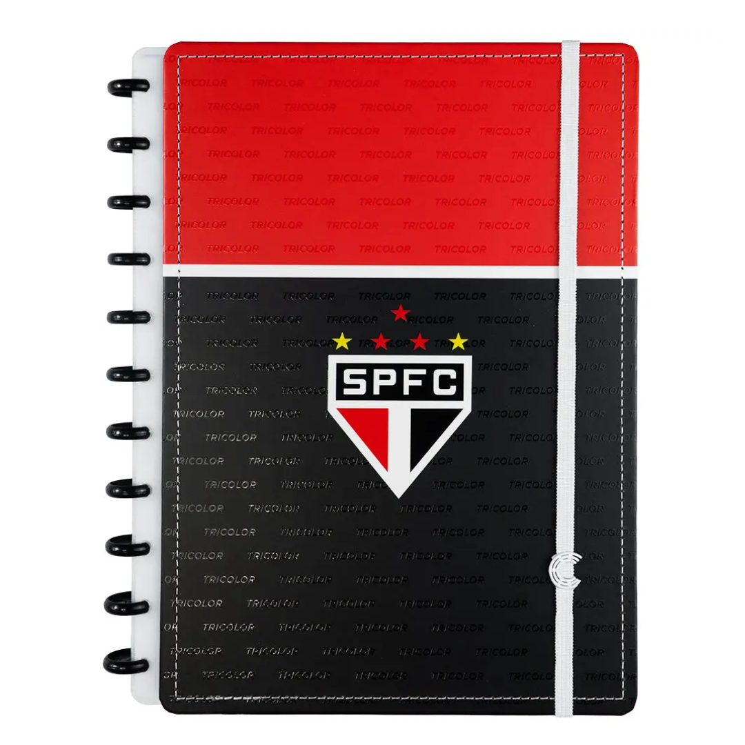 Caderno Inteligente São Paulo Tricolor Paulista Preto Grande