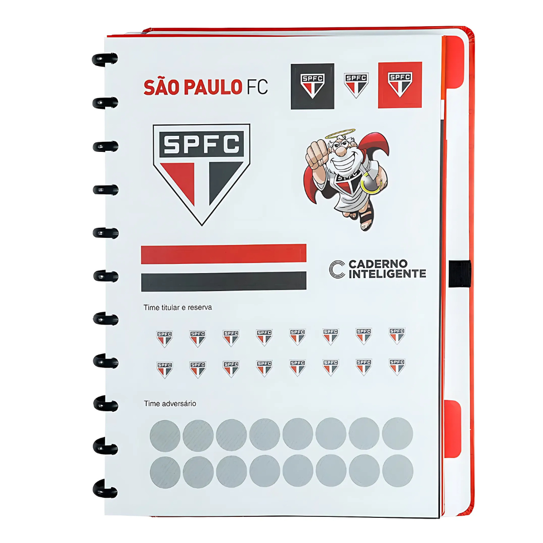 Caderno Inteligente São Paulo Tricolor Paulista Preto Grande