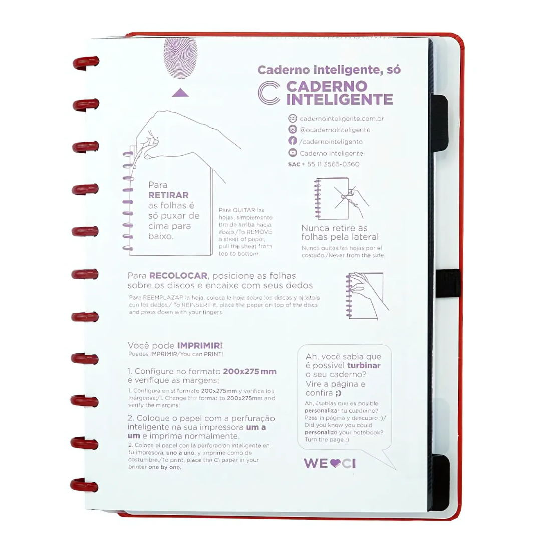 Caderno Inteligente All Red Grande