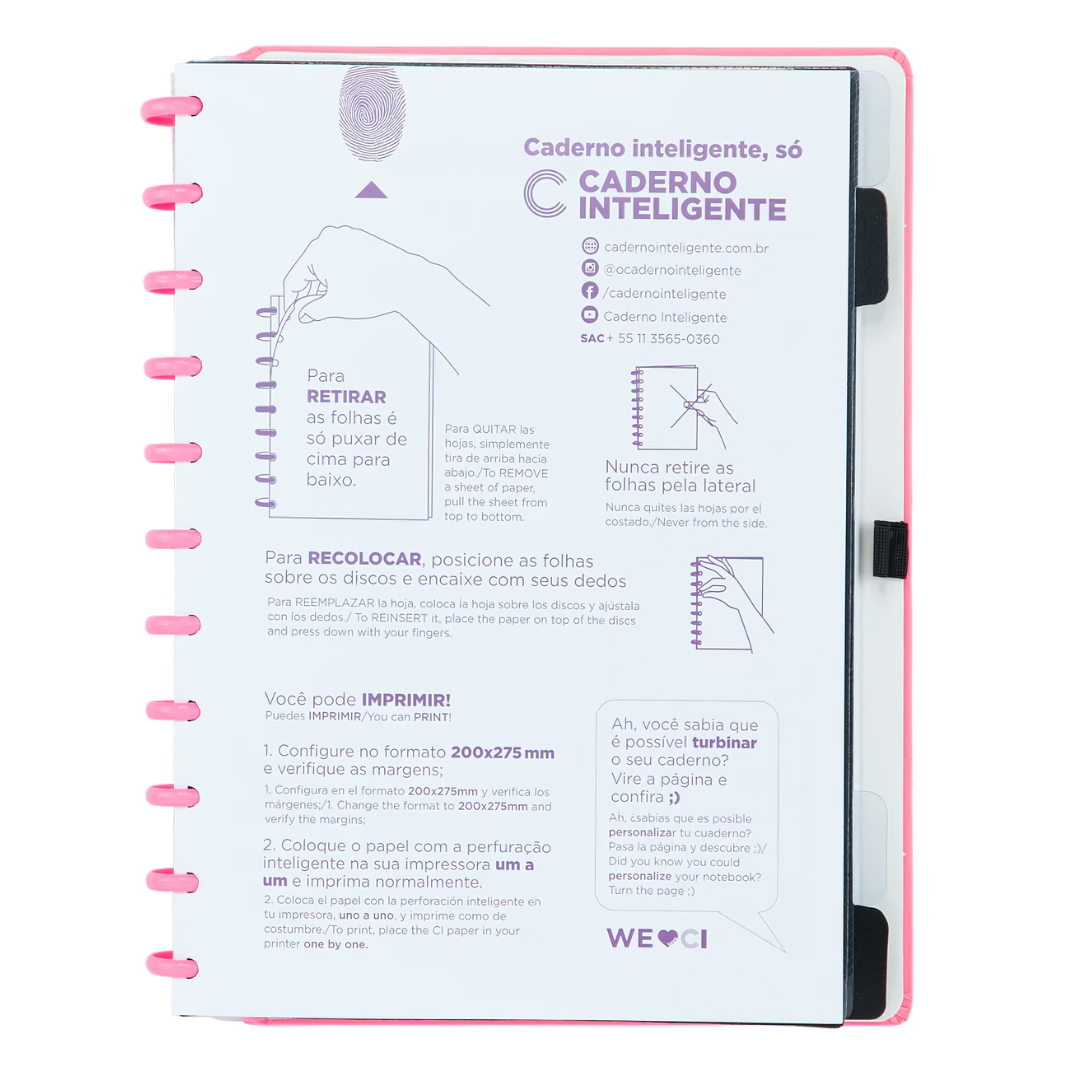 Caderno Inteligente All Pink A5