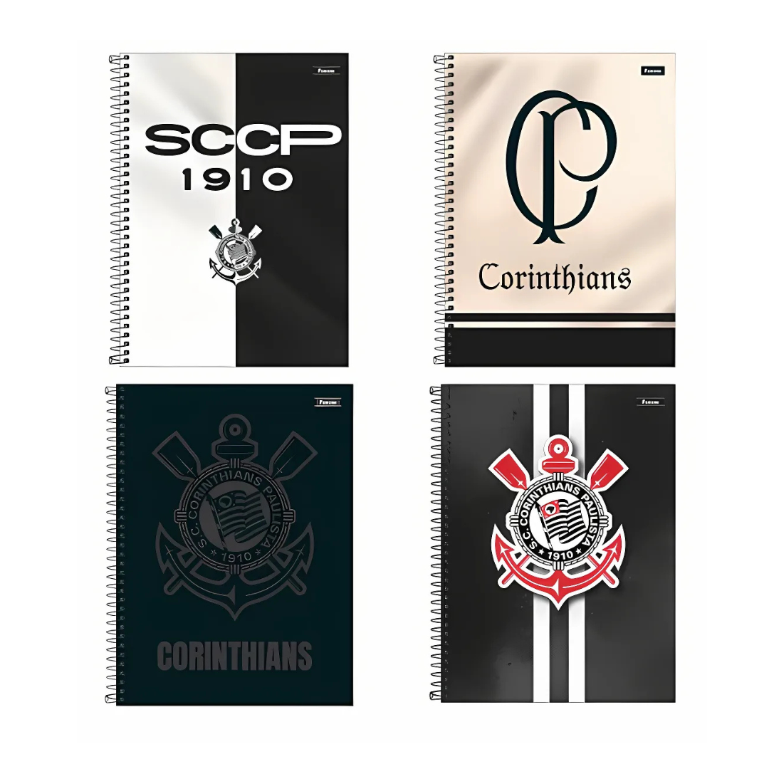 Caderno Universitário Capa Dura Corinthians 1 Matérias