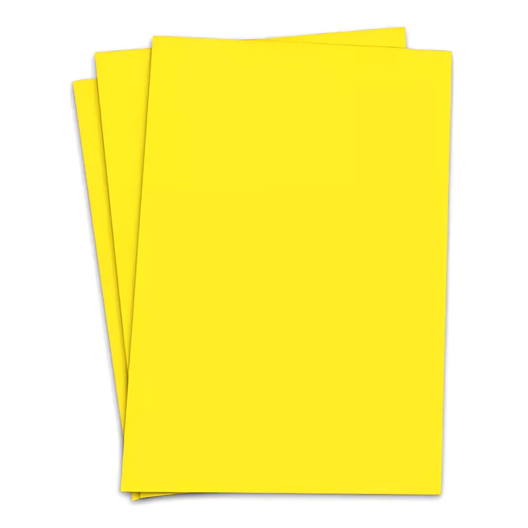 Papel Plus A4 Amarelo Lumi 180g Off Paper 20 Folhas