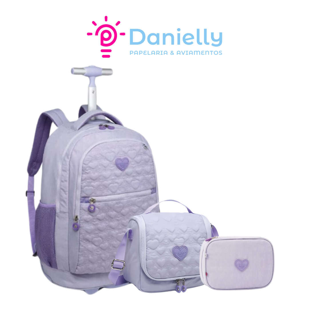 Kit Mochila Kika Lilás KK2597