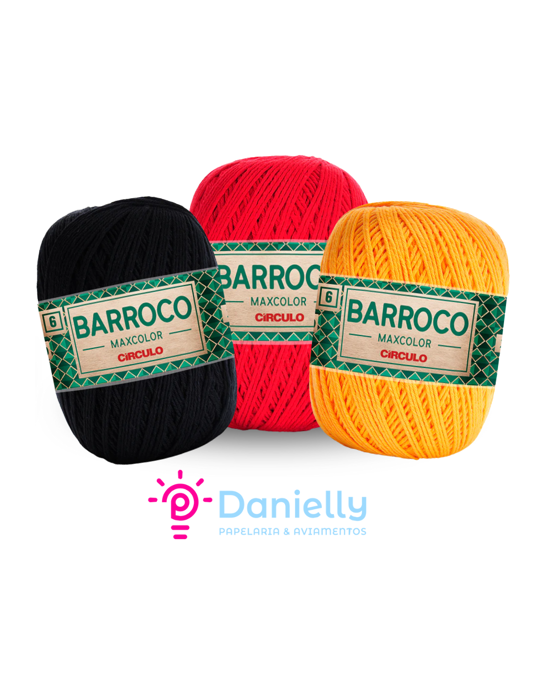 Barbante Barroco Maxcolor N°6 400g Círculo – Danielly Papelaria e