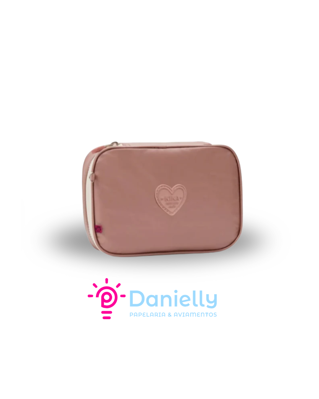 Estojo Box Kika Metalizado Rosa KK2506M