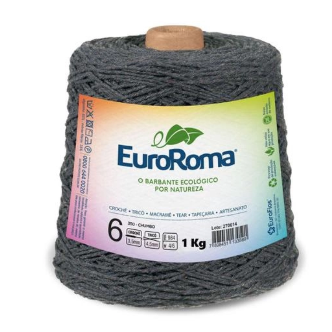 Barbante EuroRoma Colorido 1kg N°6/8