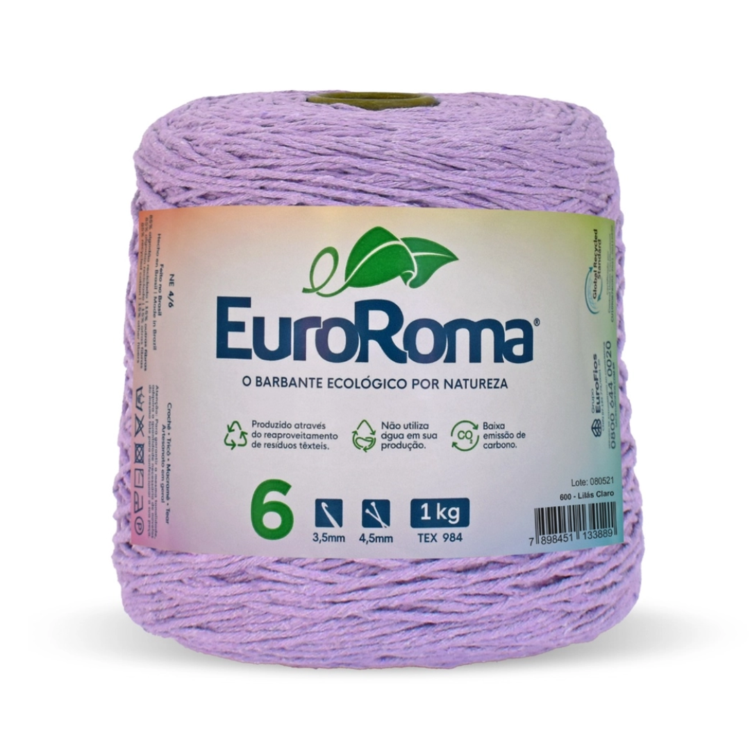 Barbante EuroRoma Colorido 1kg N°6/8