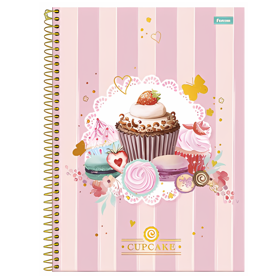 Caderno Cupcake Foroni 15 matérias