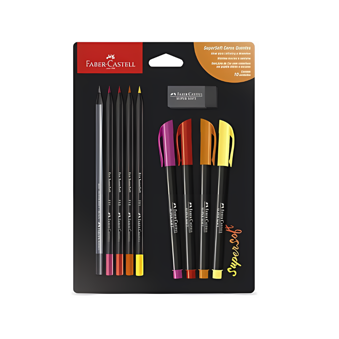 Kit Faber-Castell Supersoft Cores Quentes