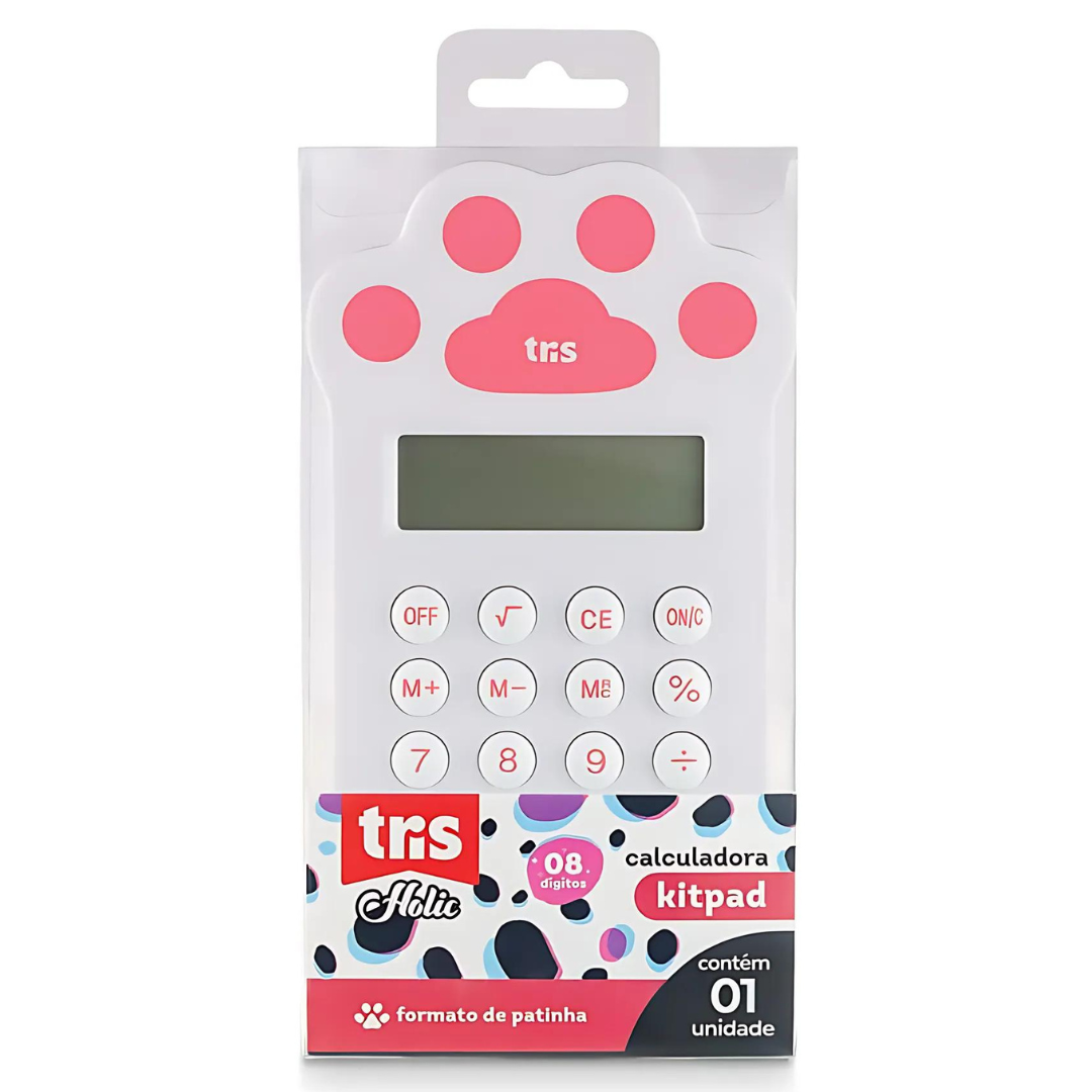 Calculadora Mini Pets 8 Dígitos Tris