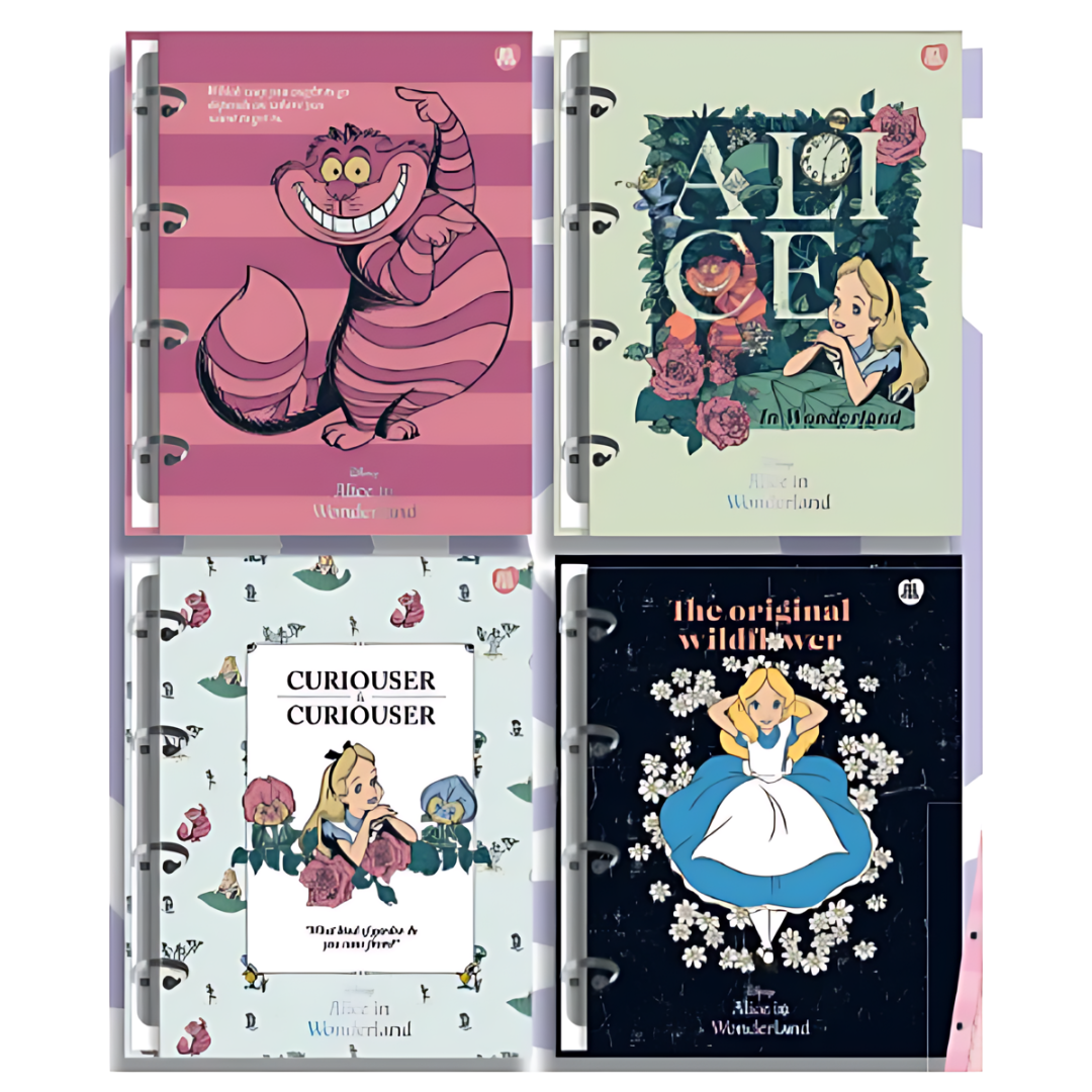 Caderno Argolado Alice Animativa Colegial 160 Folhas