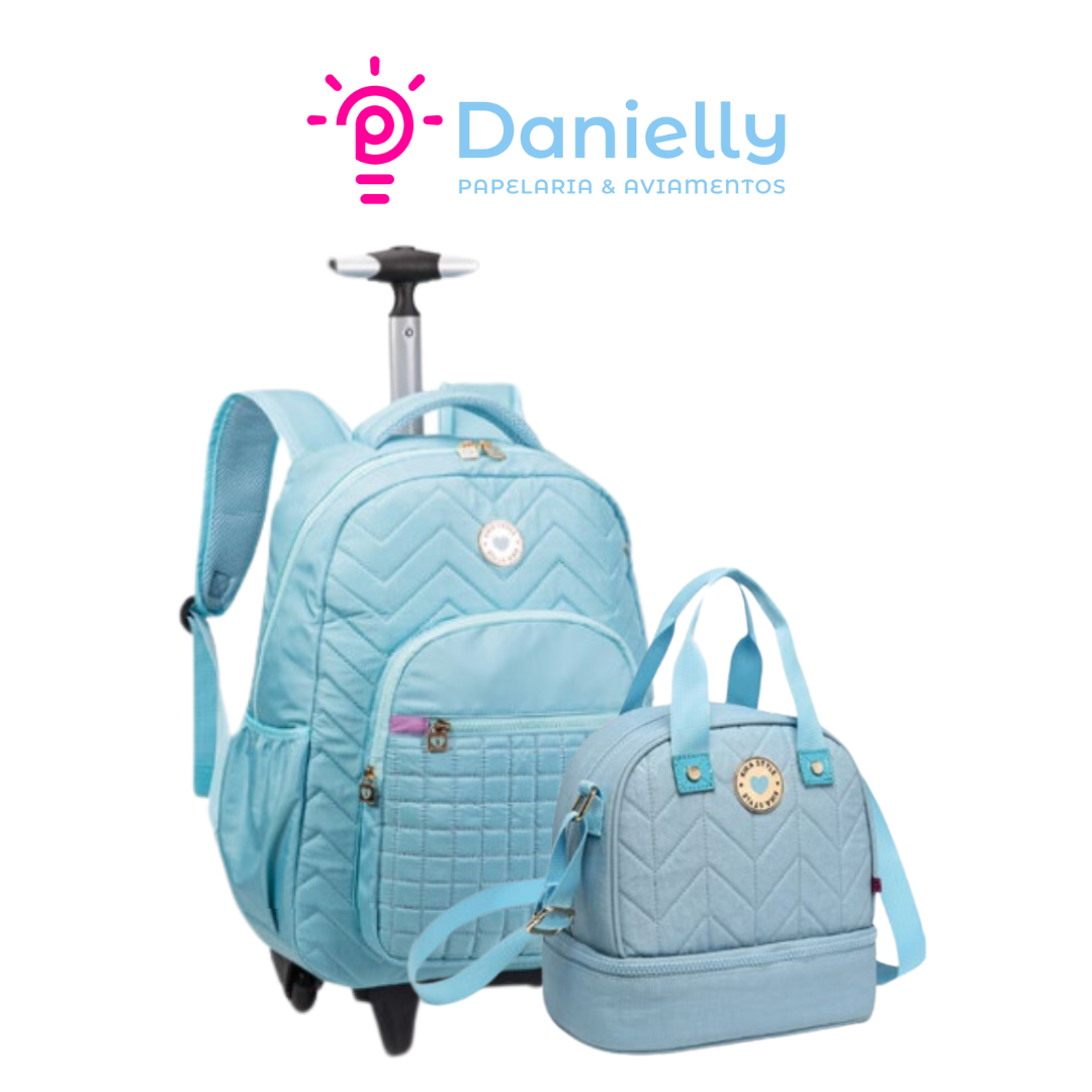 Kit Mochila Kika Azul KK2567