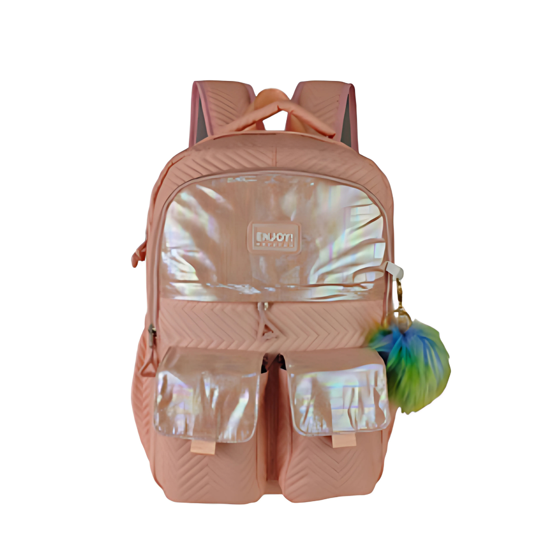 Mochila de Costas Enjoy Holográfica Rose MM008