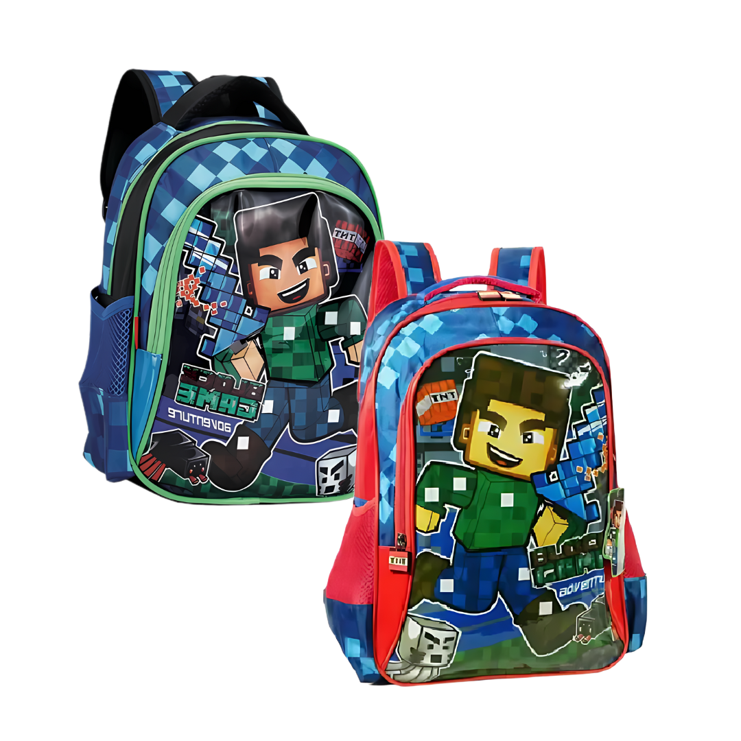 Mochila Costas Infantil Block Game