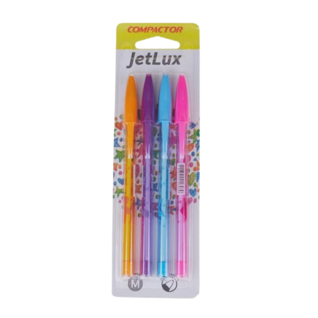 Kit Caneta Jet Lux 4 Cores - Compactor