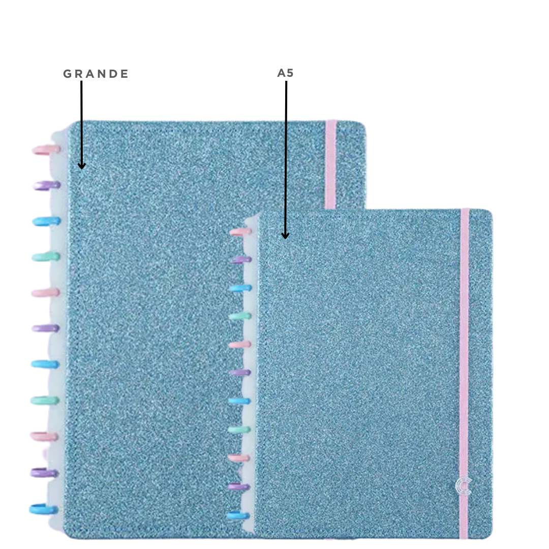 Caderno Inteligente Let's Glitter Ocean Blue