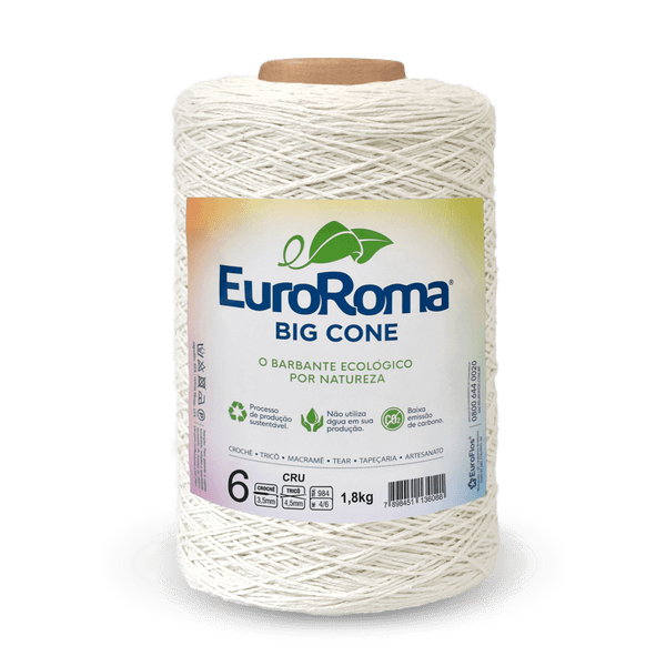 Barbante Big Cone EuroRoma Crú 1.8kg