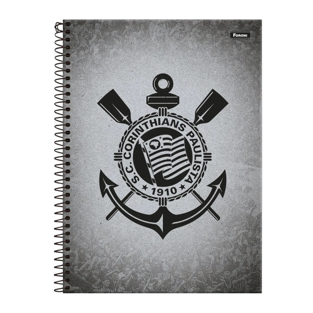 Caderno Universitário Corinthians 1 matéria- 80 Folhas Foroni