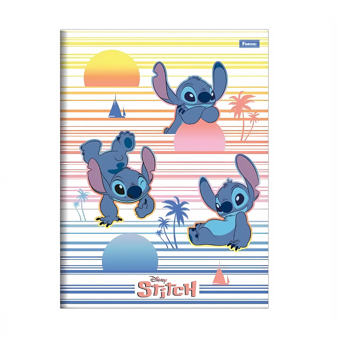 Caderno Brochura Stitch 80 Folhas - Foroni