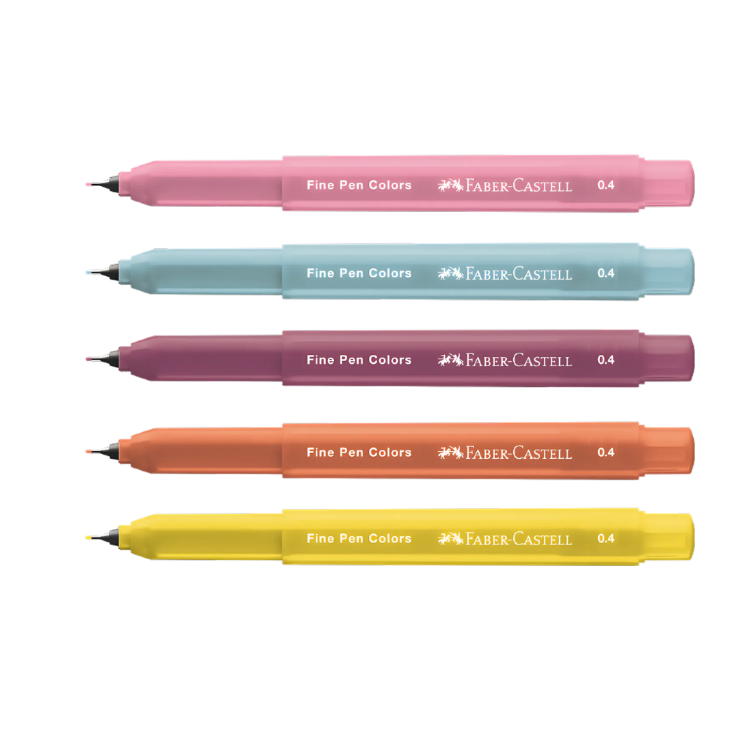 Caneta Fine Pen Faber-Castell 5 cores com cheirinho