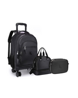 Kit Kika Metalizado 4 Rodas Mochila Lancheira e Estojo KK795931