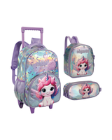 Kit Escolar Completo Infantil Unicórnio Holográfico