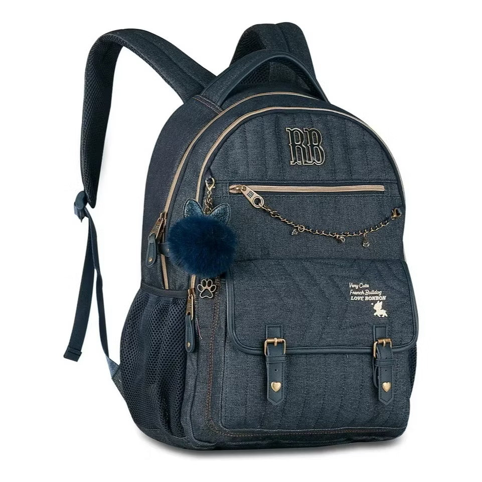 Mochila de Costas Jeans Rebecca Bonbon