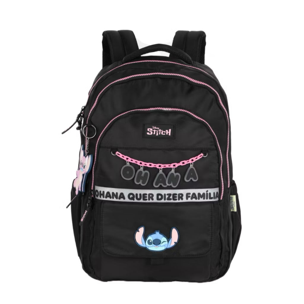 Mochila Stitch Ohana Juvenil Escolar