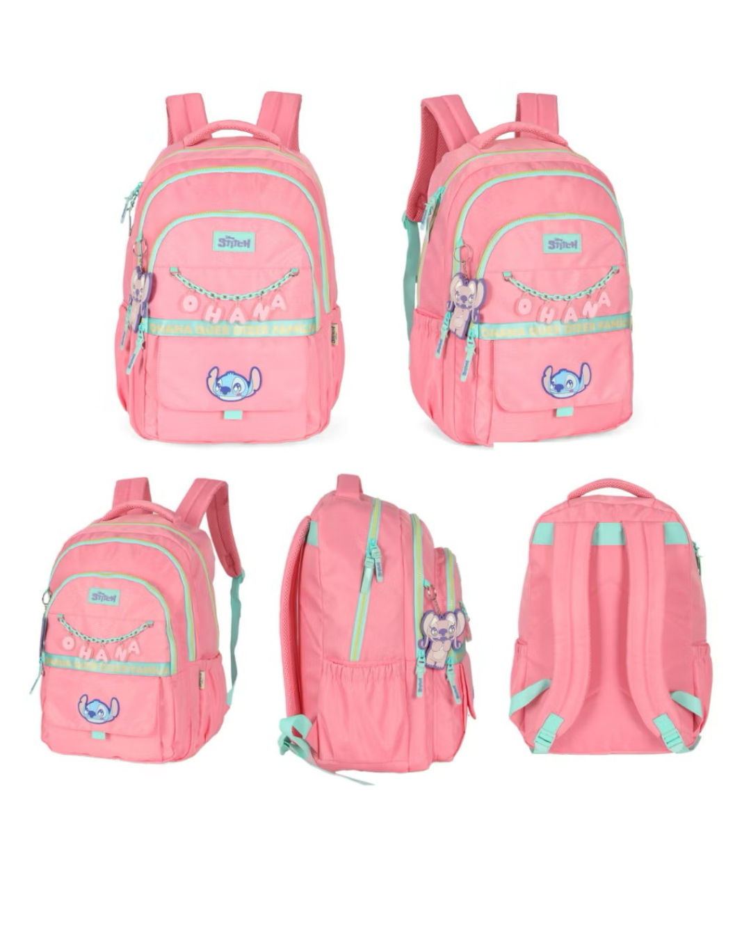 Mochila Stitch Ohana Juvenil Escolar