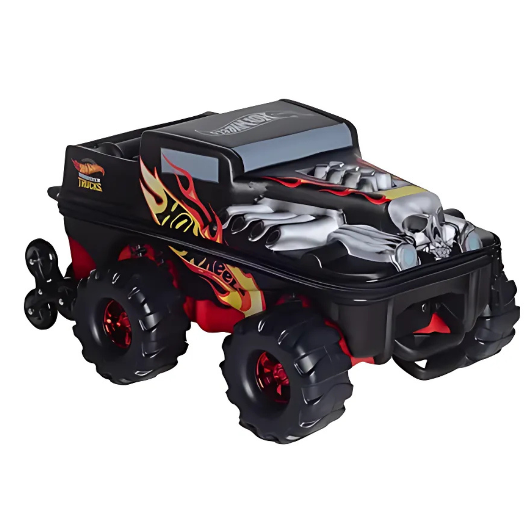 Kit Diplomata Hot Wheels Preta 3D Mochila com Lancheira