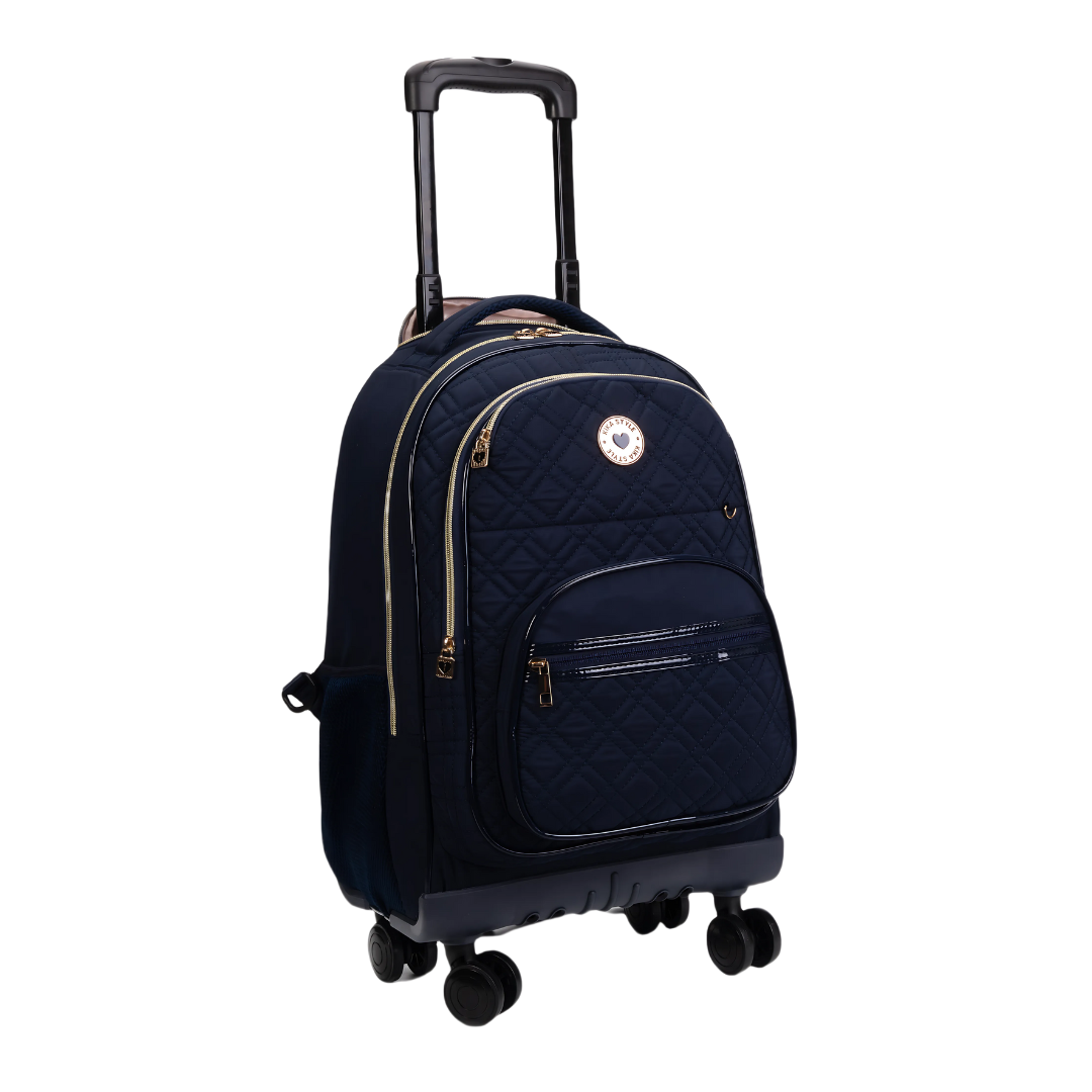 Mochila de Rodinhas Kika 360º KK2581 Preta
