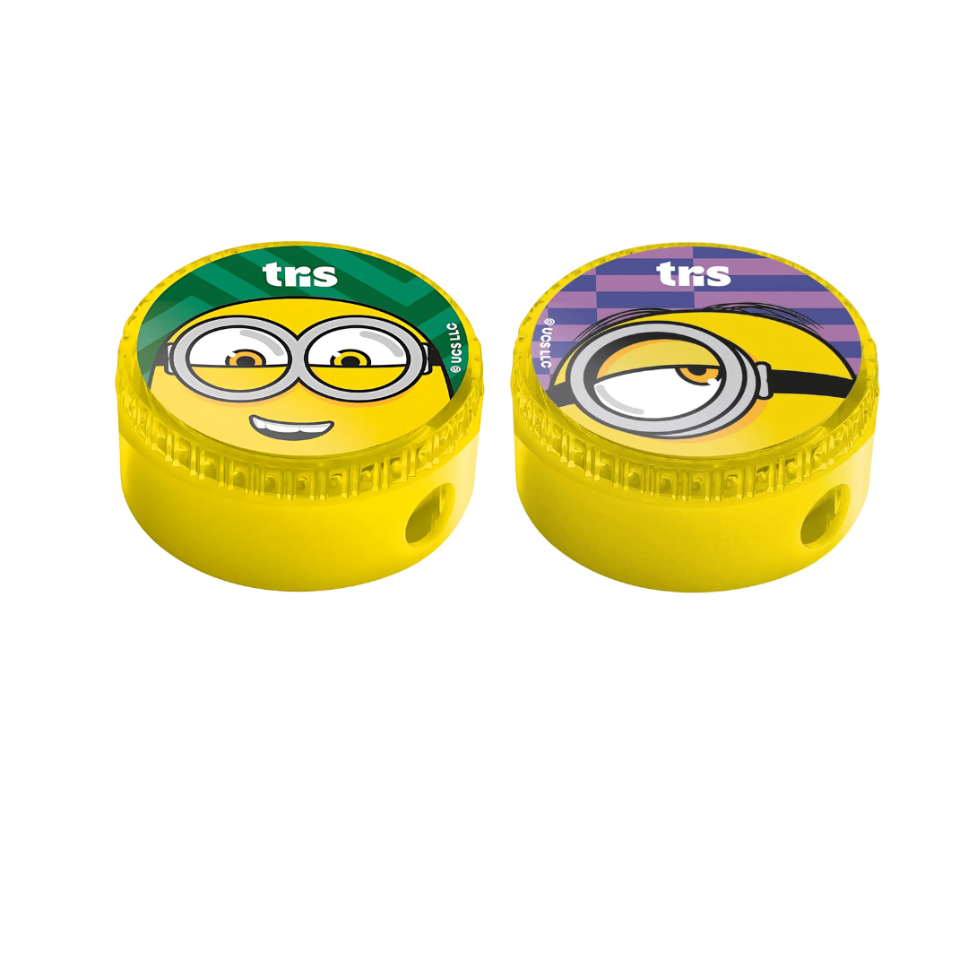 Apontador com Depósito Minions - Tris
