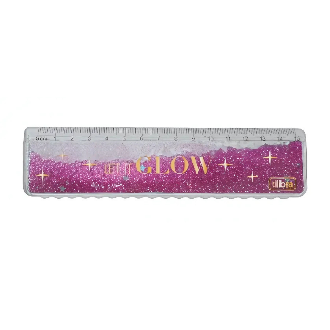 Régua com Glitter 15cm - Tilibra