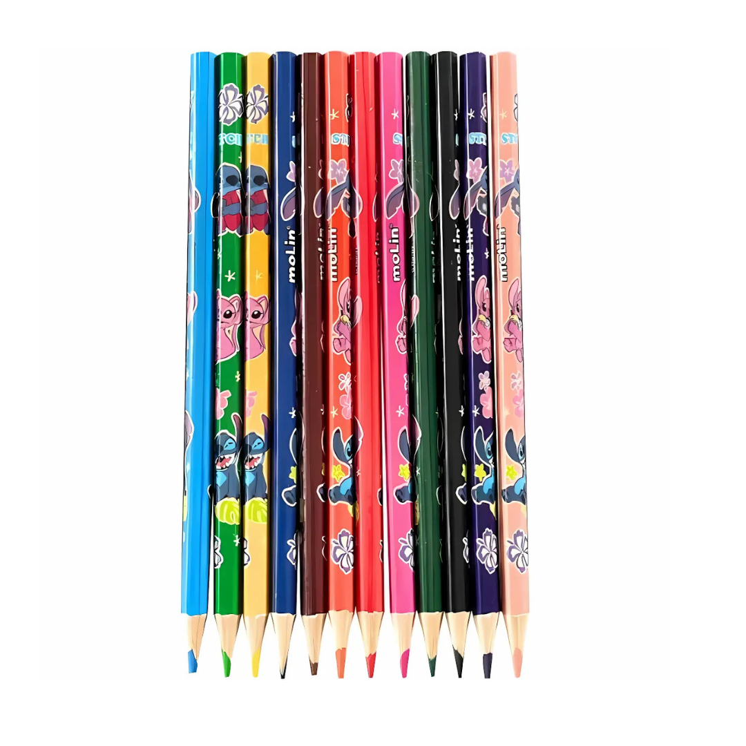 Lápis de Cor Stitch 12 Cores Molin