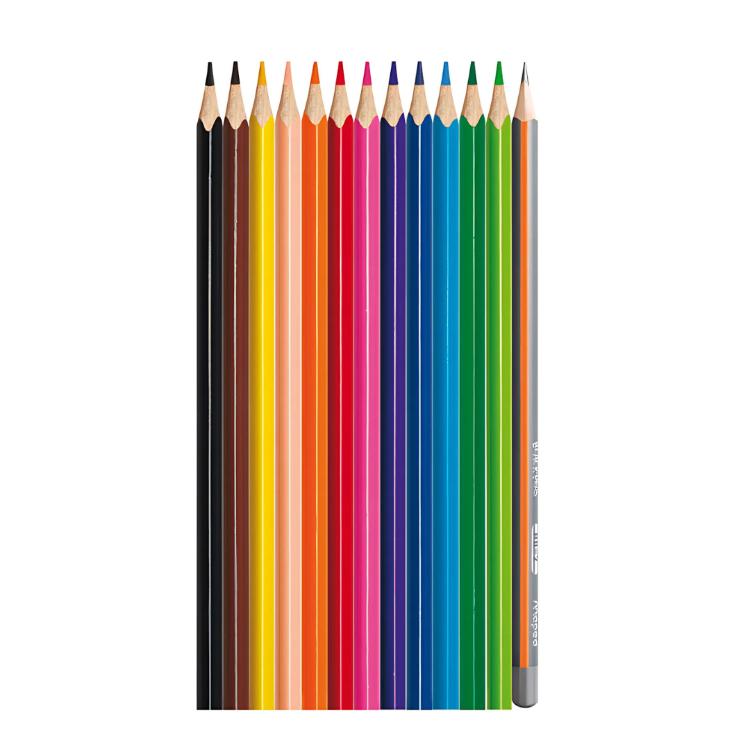 Lápis De Cor Maped 12 Cores + Apontador + Lápis Grafite
