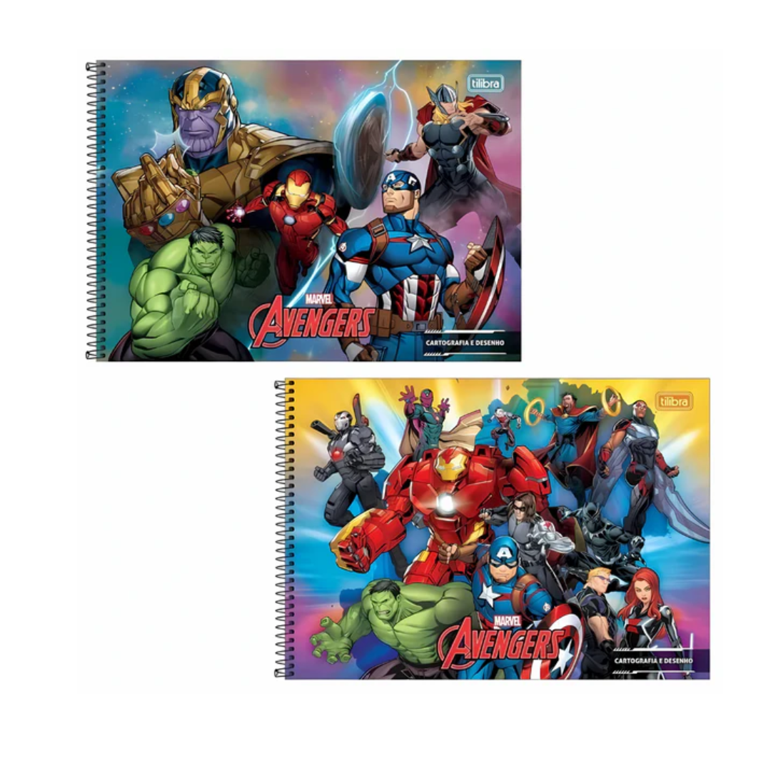 Caderno de Desenho Avengers Tilibra 80 Folhas