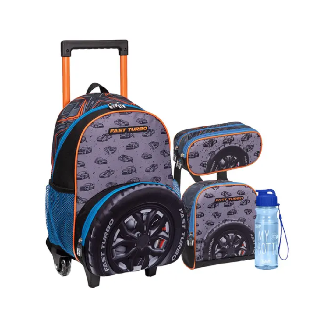 Kit Mochila 3 peças Fast Turbo- Nova Rio