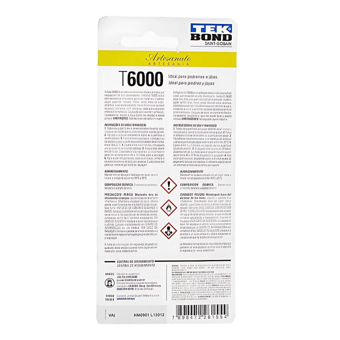 Cola De Artesanato Tekbond T6000 25g