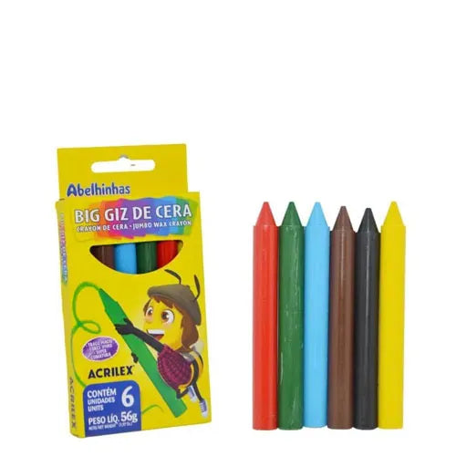 Big Giz De Cera Acrilex 6 Cores