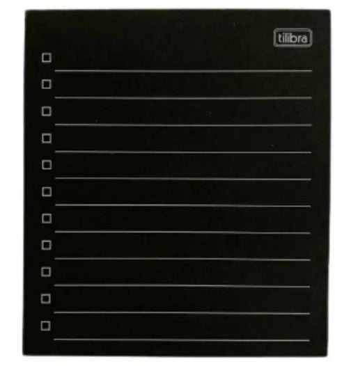 Bloco Destacável Tilibra Tilembrete - 80mm X 90mm - Checklist Preto