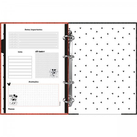 Caderno Argolado Sem Lombo Mickey Mouse