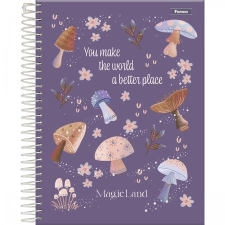 Caderno Colegial Magic Land 10 Matéria 160fls