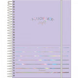 Caderno Colegial Fluor Mix Soft  1 Matéria 80fls