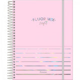 Caderno Colegial Fluor Mix Soft  1 Matéria 80fls