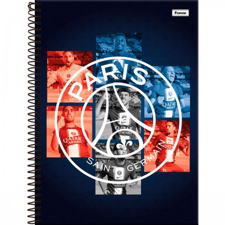 Caderno Universitário Capa Dura Paris Saint-Germain 15 Matérias