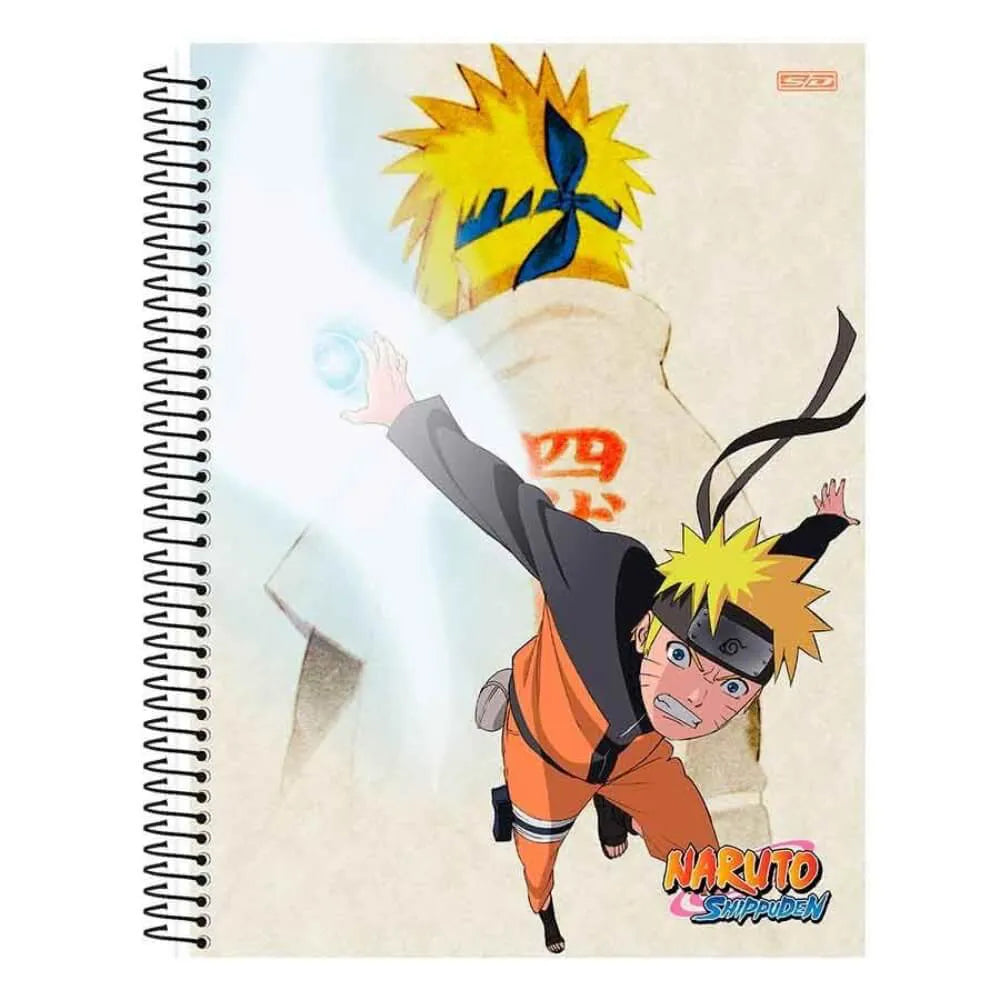 Caderno Espiral São Domingos Universitário Naruto 1 Matéria