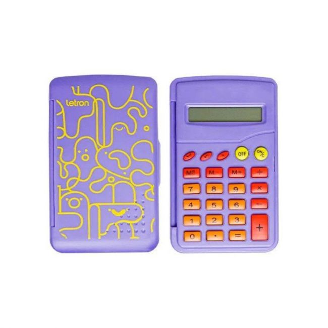 Calculadora 8 Dígitos Flip Estampa Pets Letron