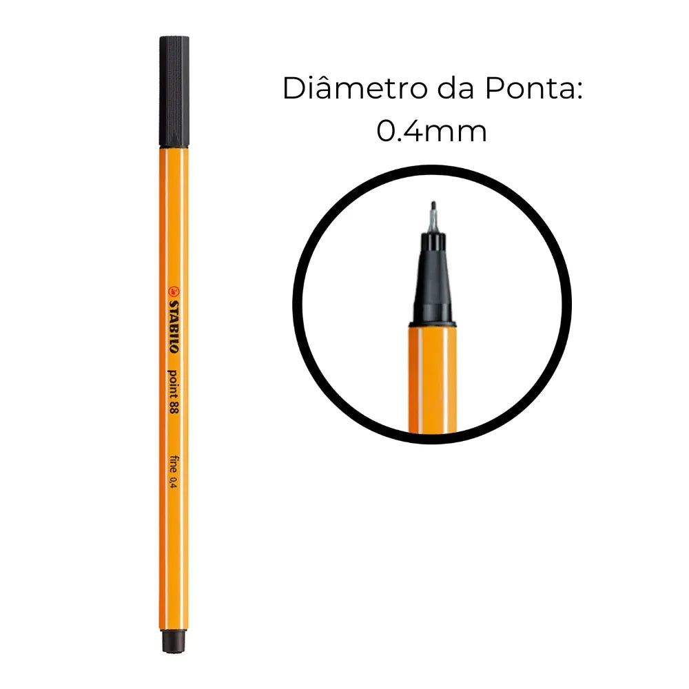 Caneta Stabilo Point 88 Ponta Fina Unidade