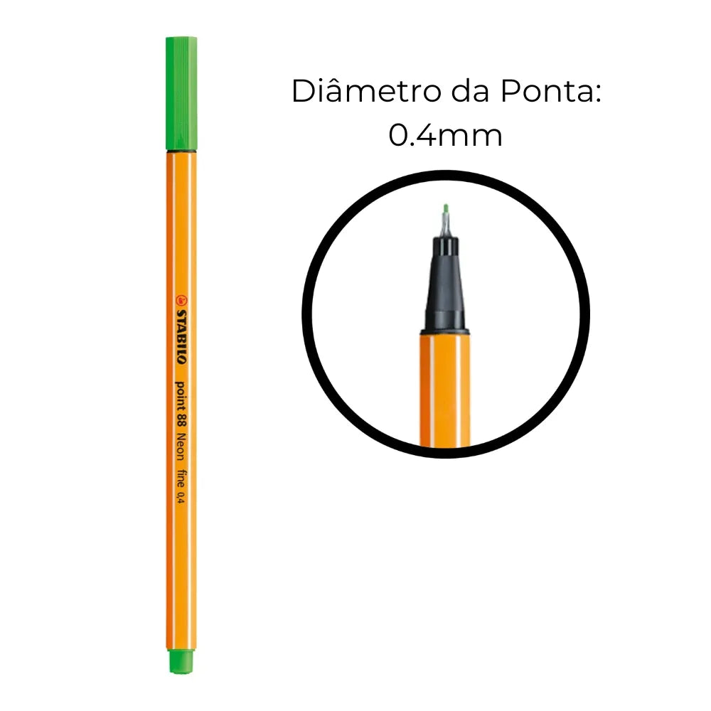 Caneta Stabilo Point 88 Ponta Fina Unidade