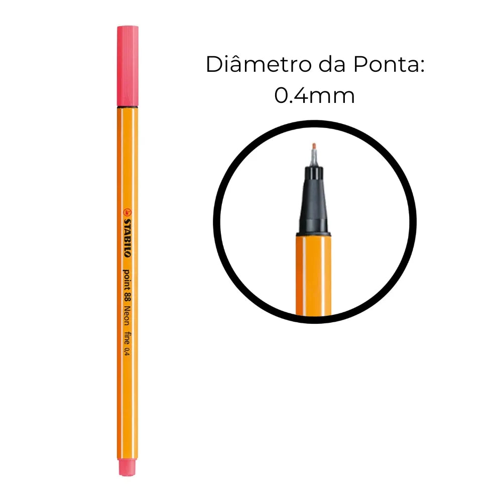 Caneta Stabilo Point 88 Ponta Fina Unidade
